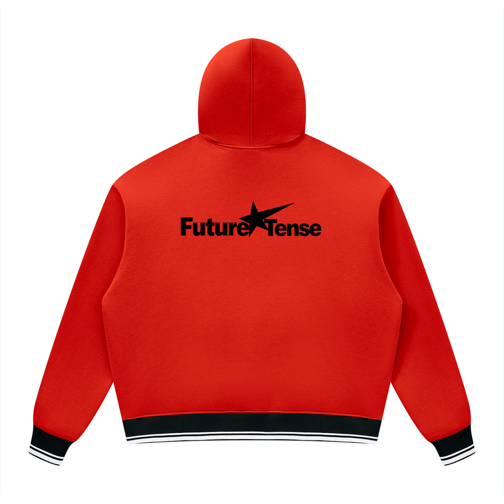 Unisex Oversized Color Block Fleece Hoodie