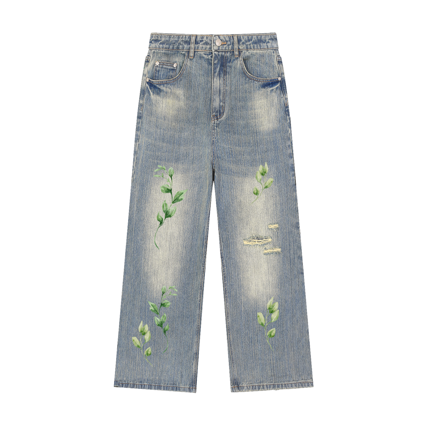 Jeans,Pants,Denim,Bukser,Leaf Collection ,Blader,Leaf print,Nature,Nature print,Bottoms