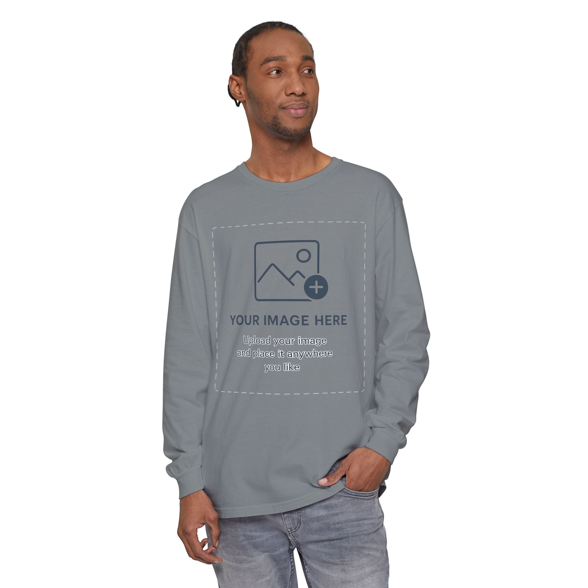 Custom Print - Unisex Garment-dyed Long Sleeve T-Shirt