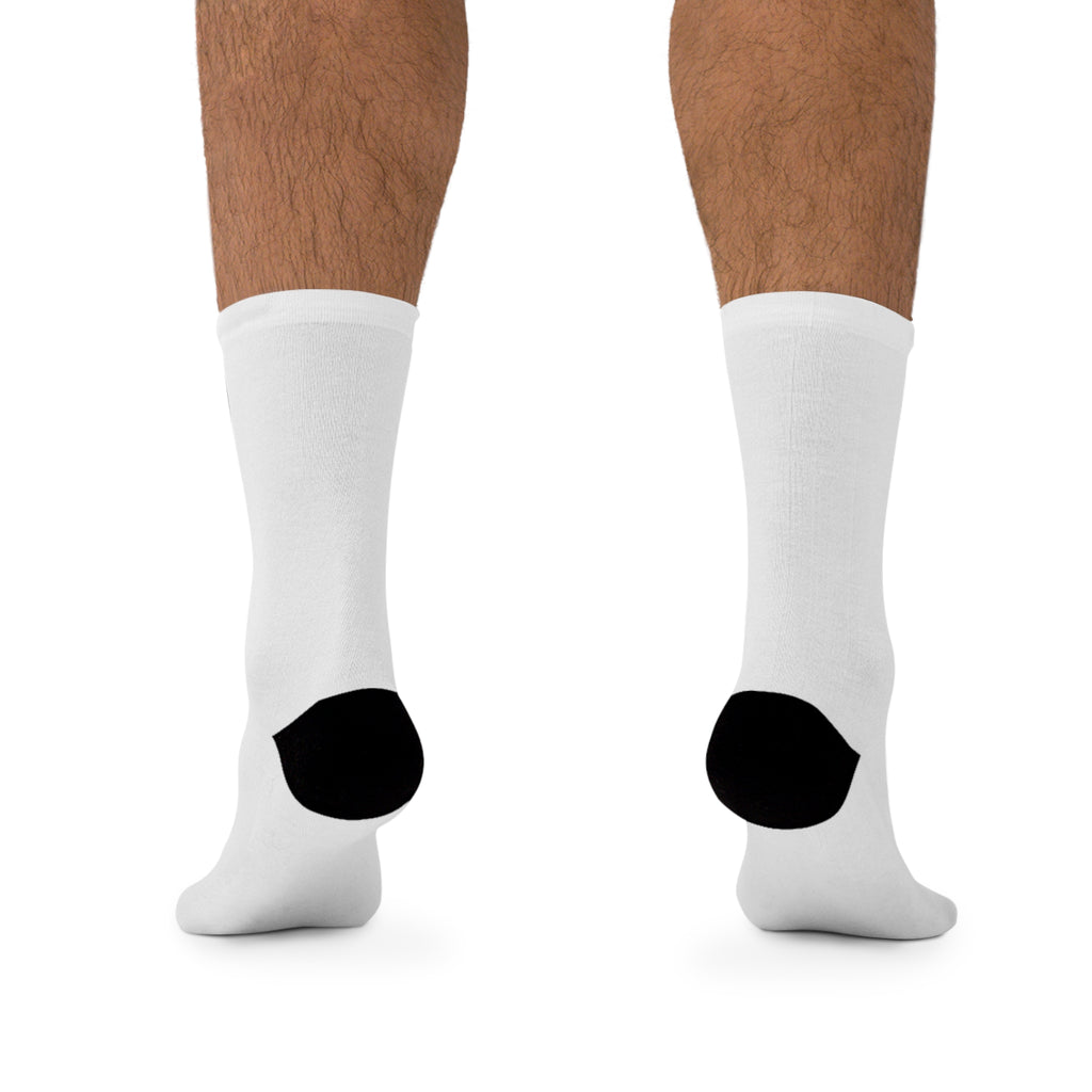 Eco-Friendly 'We Love Recycling' Crew Socks — Recycled Polyester Comfort
