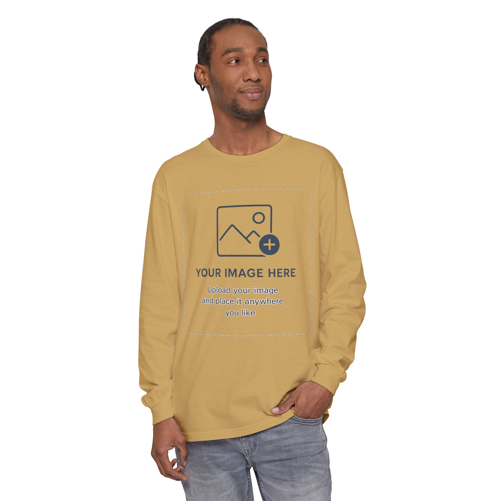 Custom Print - Unisex Garment-dyed Long Sleeve T-Shirt