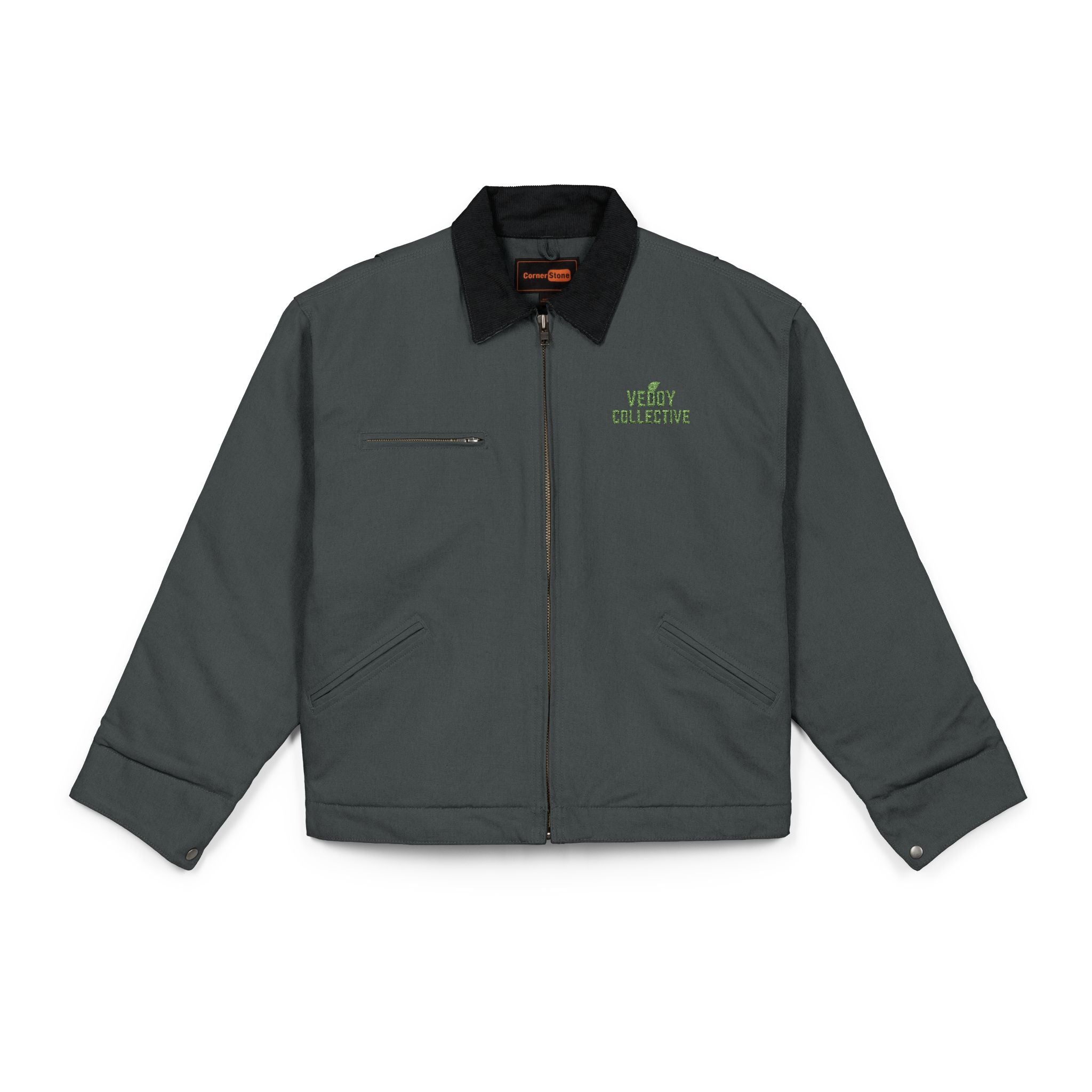 Work Jacket - Embroidered Logo Heavy-Duty Duck Cloth
