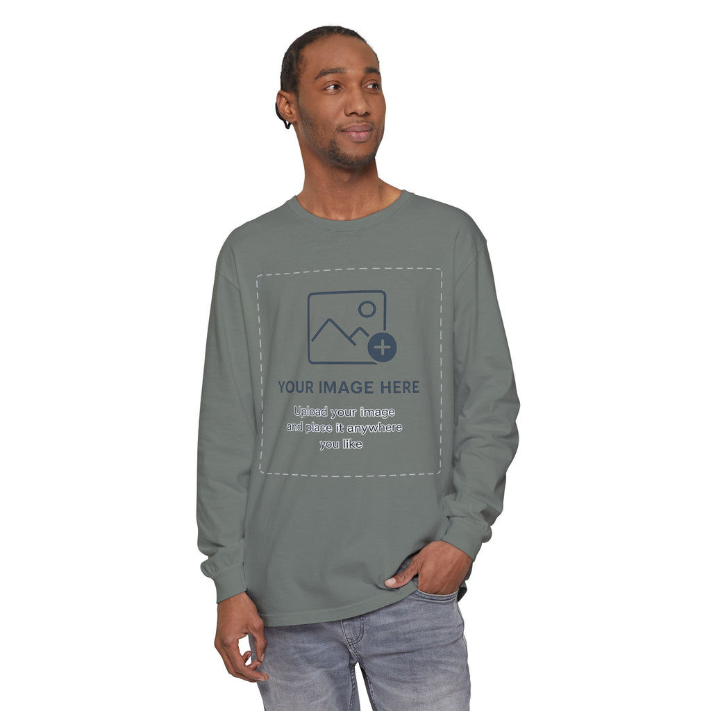 Custom Print - Unisex Garment-dyed Long Sleeve T-Shirt