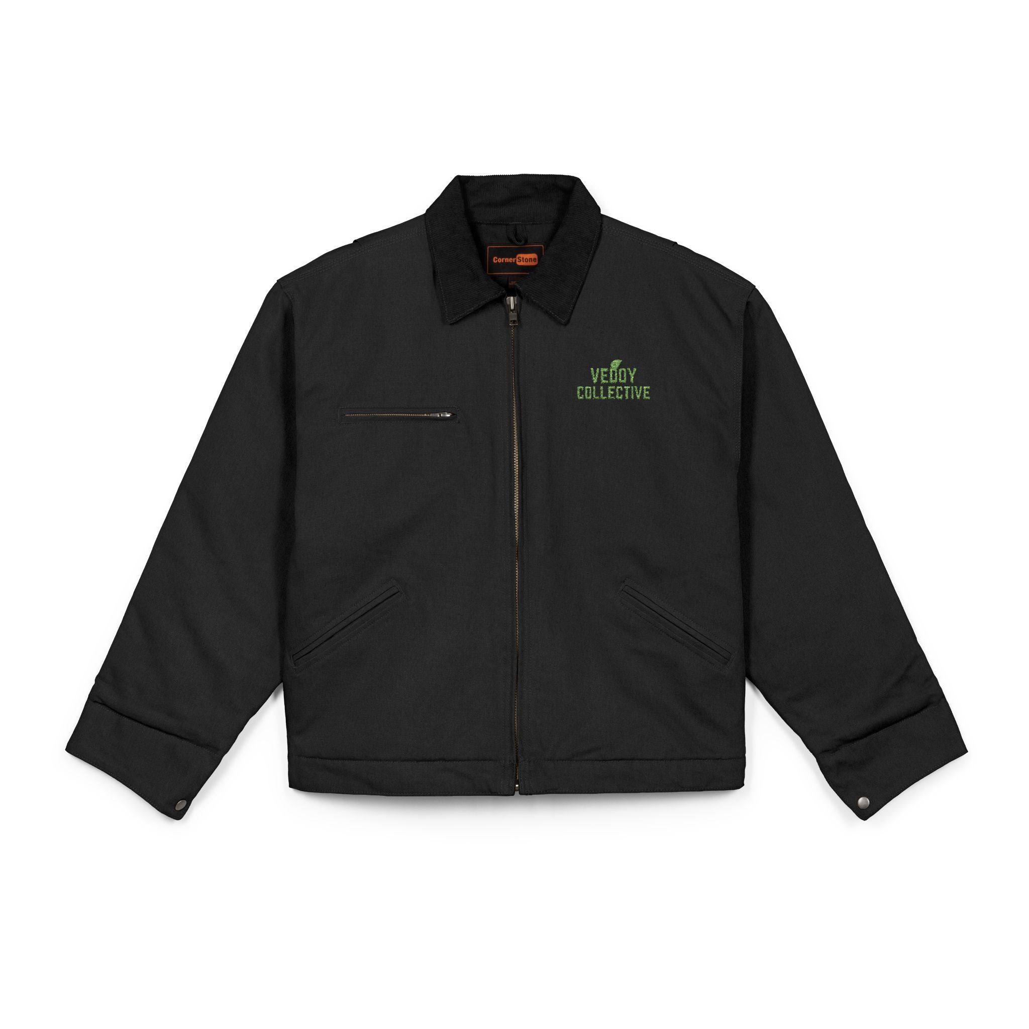 Work Jacket - Embroidered Logo Heavy-Duty Duck Cloth