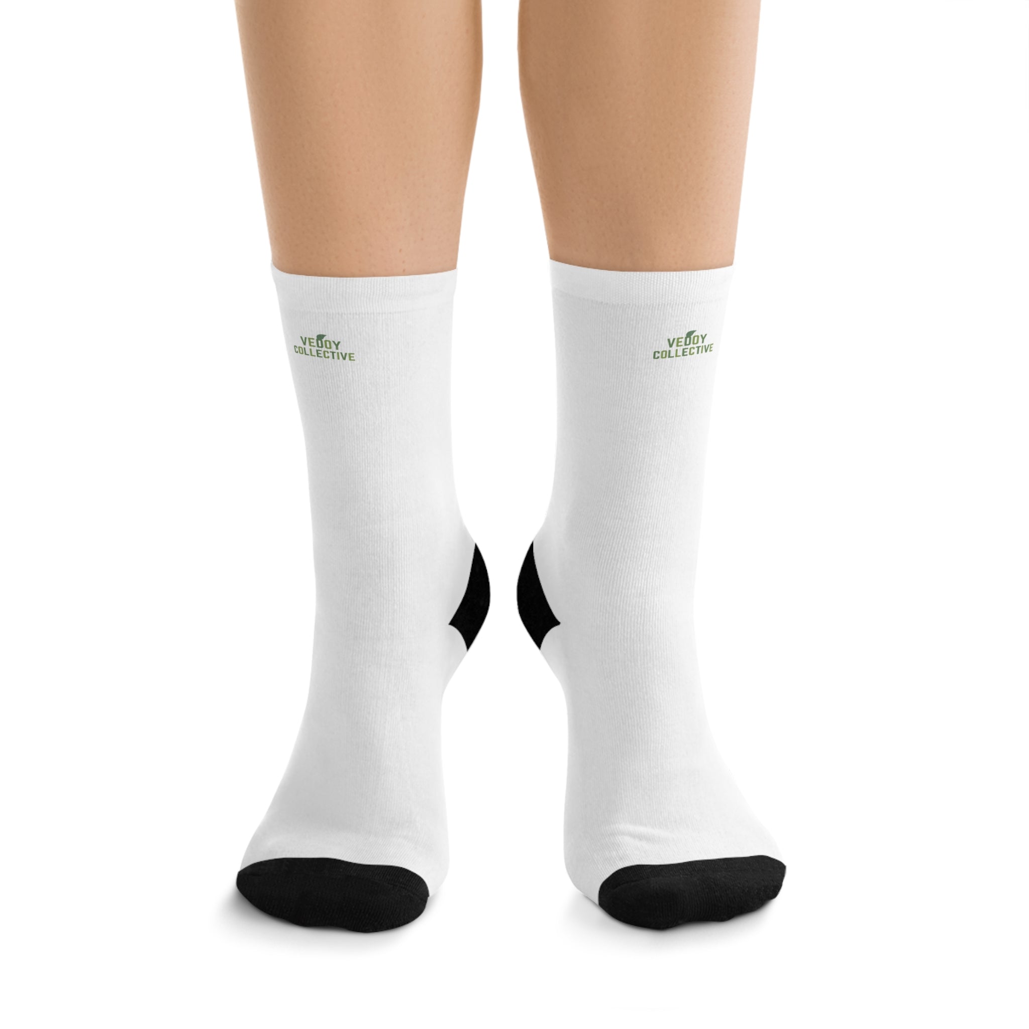 Eco-Friendly 'We Love Recycling' Crew Socks — Recycled Polyester Comfort