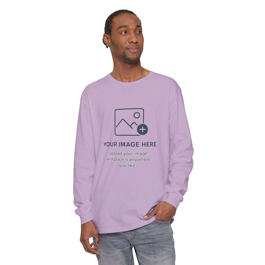 Custom Print - Unisex Garment-dyed Long Sleeve T-Shirt
