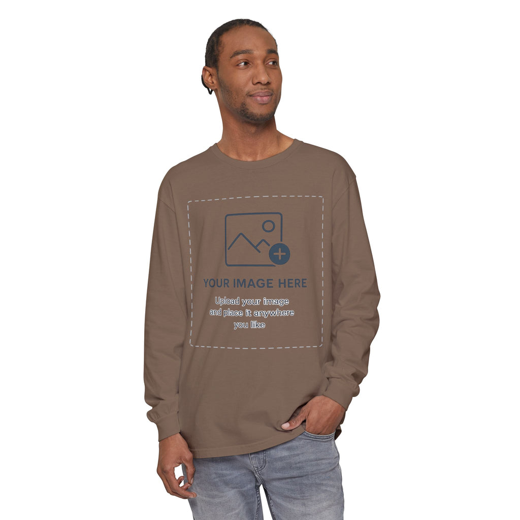 Custom Print - Unisex Garment-dyed Long Sleeve T-Shirt