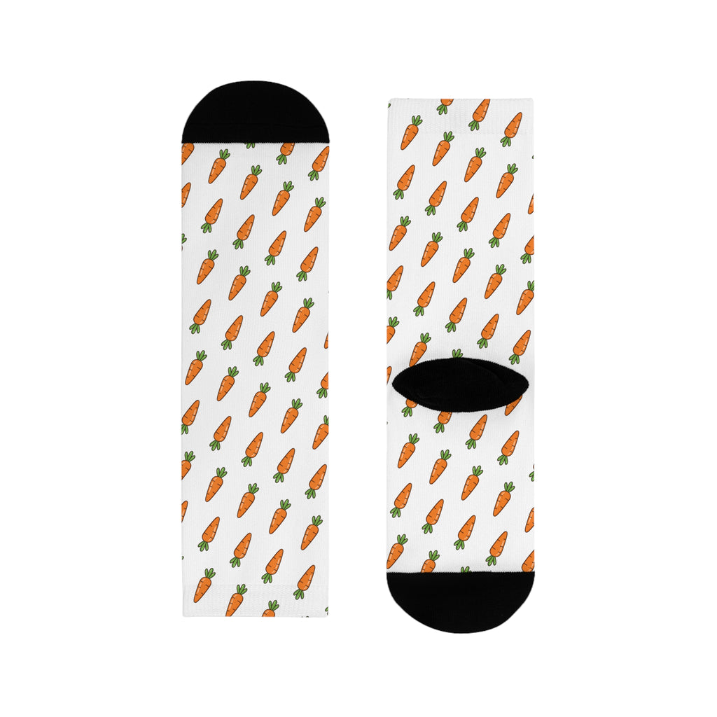 Carrot Pattern Crew Socks - Carrot Collection