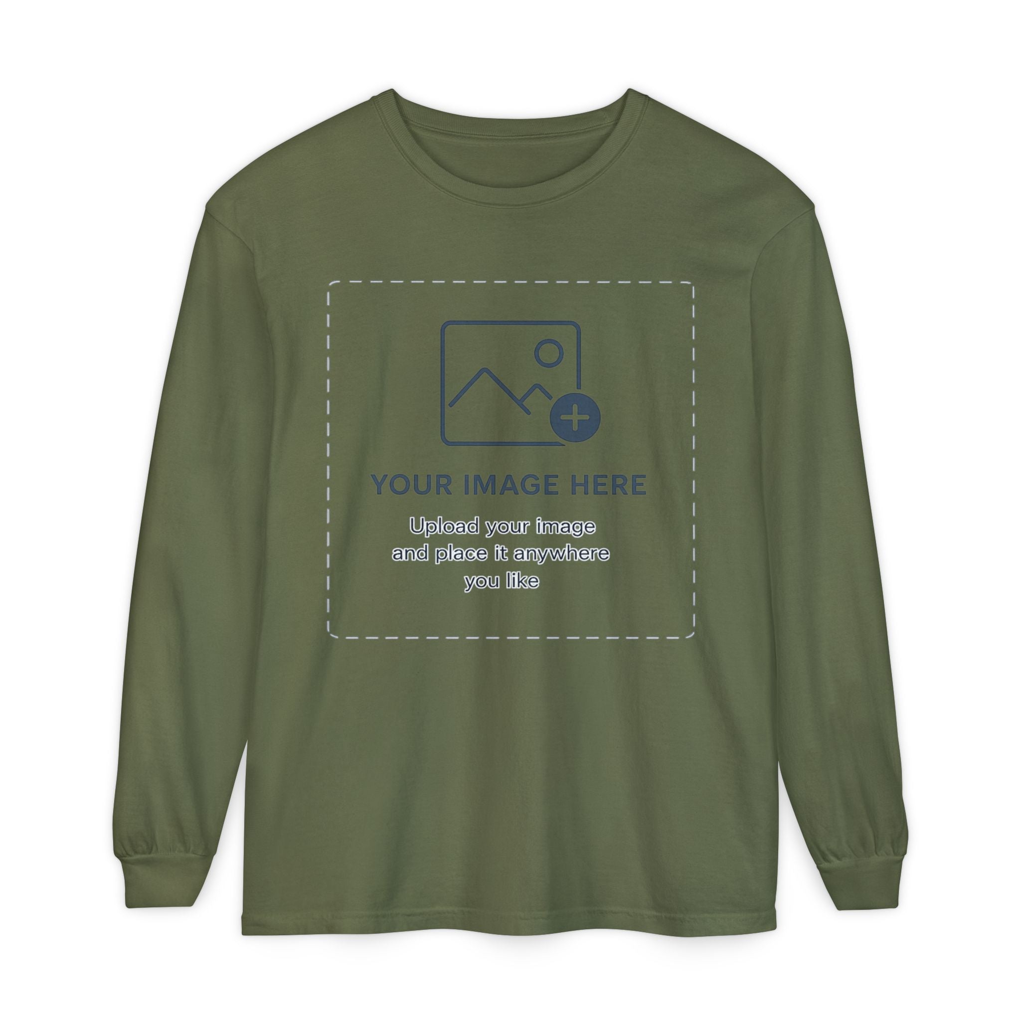 Custom Print - Unisex Garment-dyed Long Sleeve T-Shirt