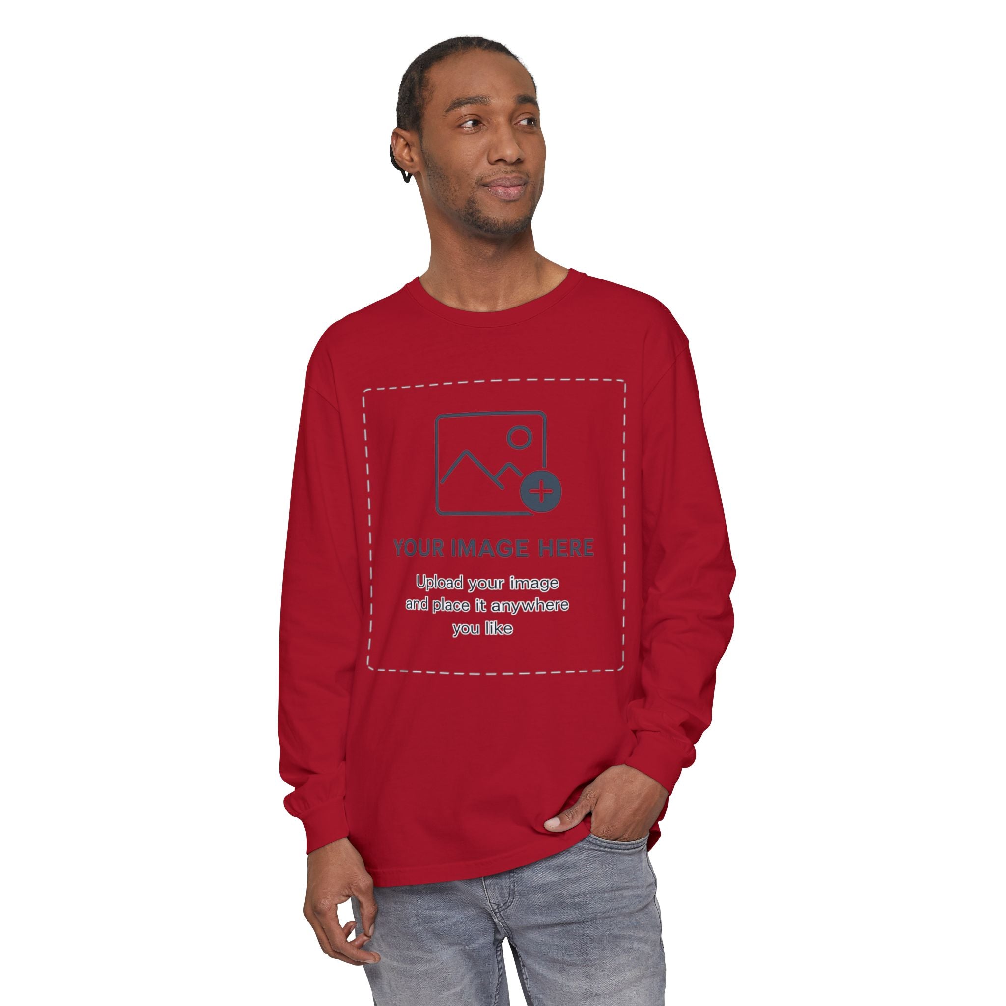 Custom Print - Unisex Garment-dyed Long Sleeve T-Shirt