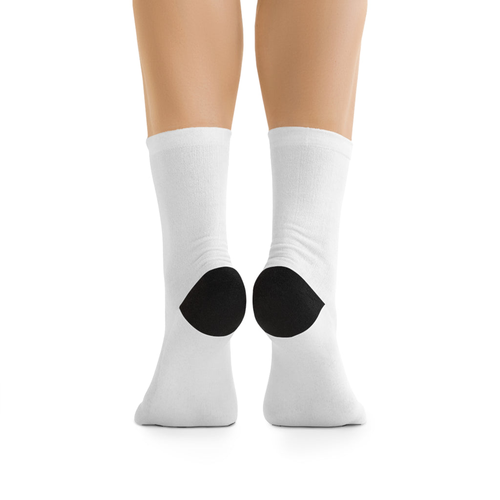 Eco-Friendly 'We Love Recycling' Crew Socks — Recycled Polyester Comfort