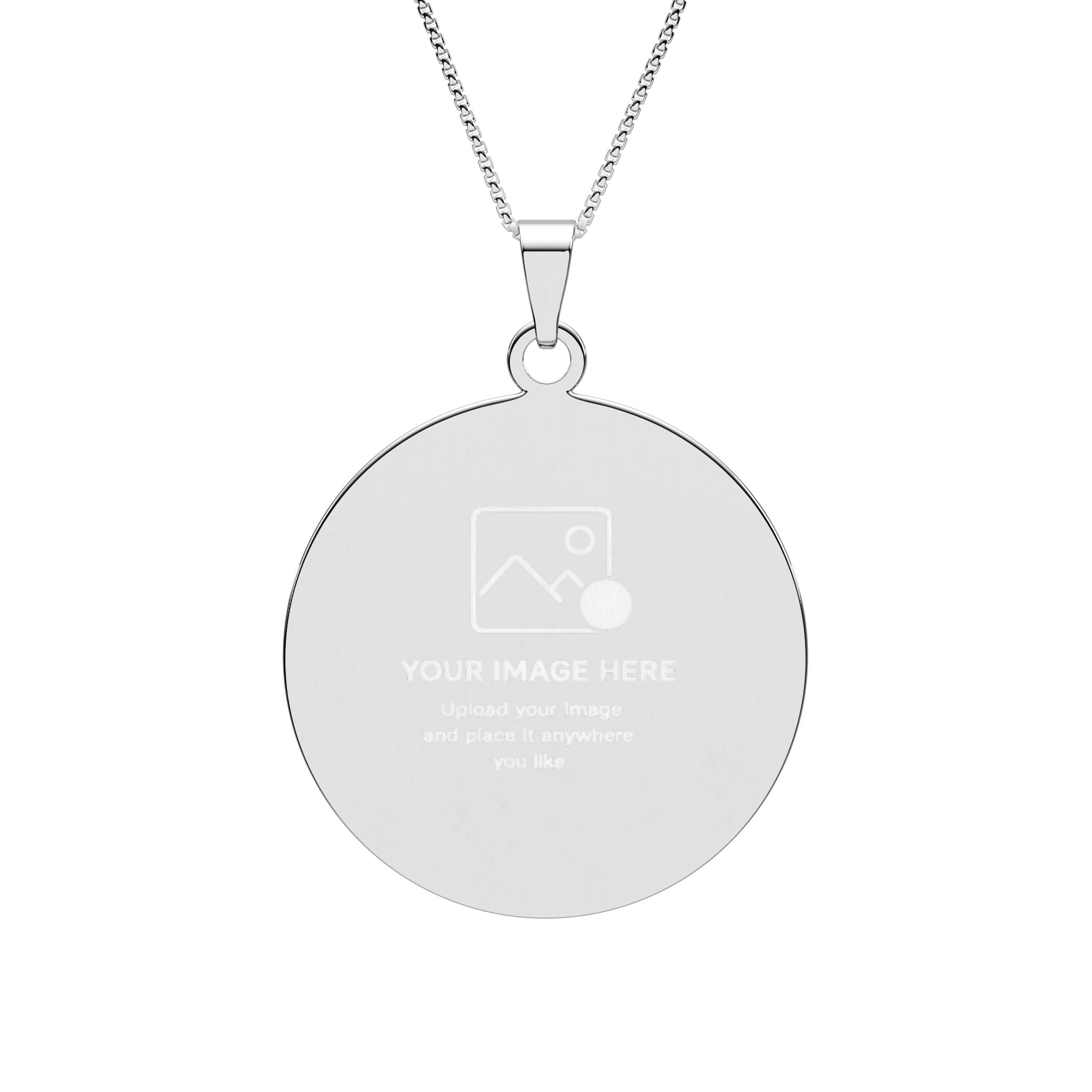Round Border Photo Pendant