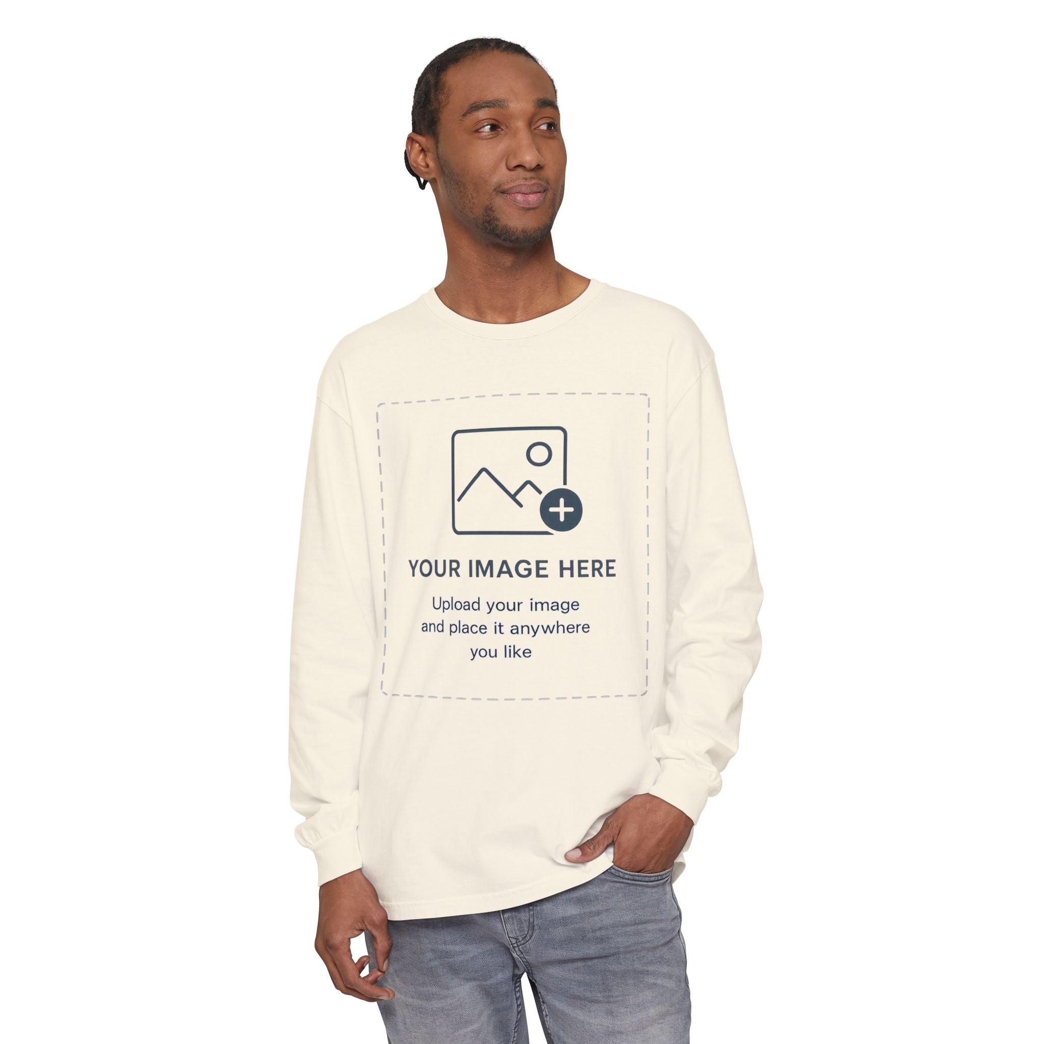 Custom Print - Unisex Garment-dyed Long Sleeve T-Shirt