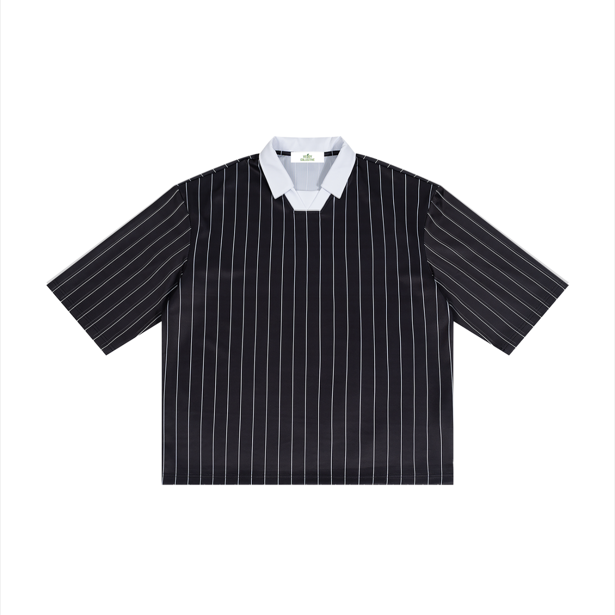 Vedoy,Collective,Striped,Thin,Sport,Gym,Idrett,boxy,collar,collared,unisex,men,women,femake,female,male,summer,sportsy,soccer,stripes,red,white,black,polyester