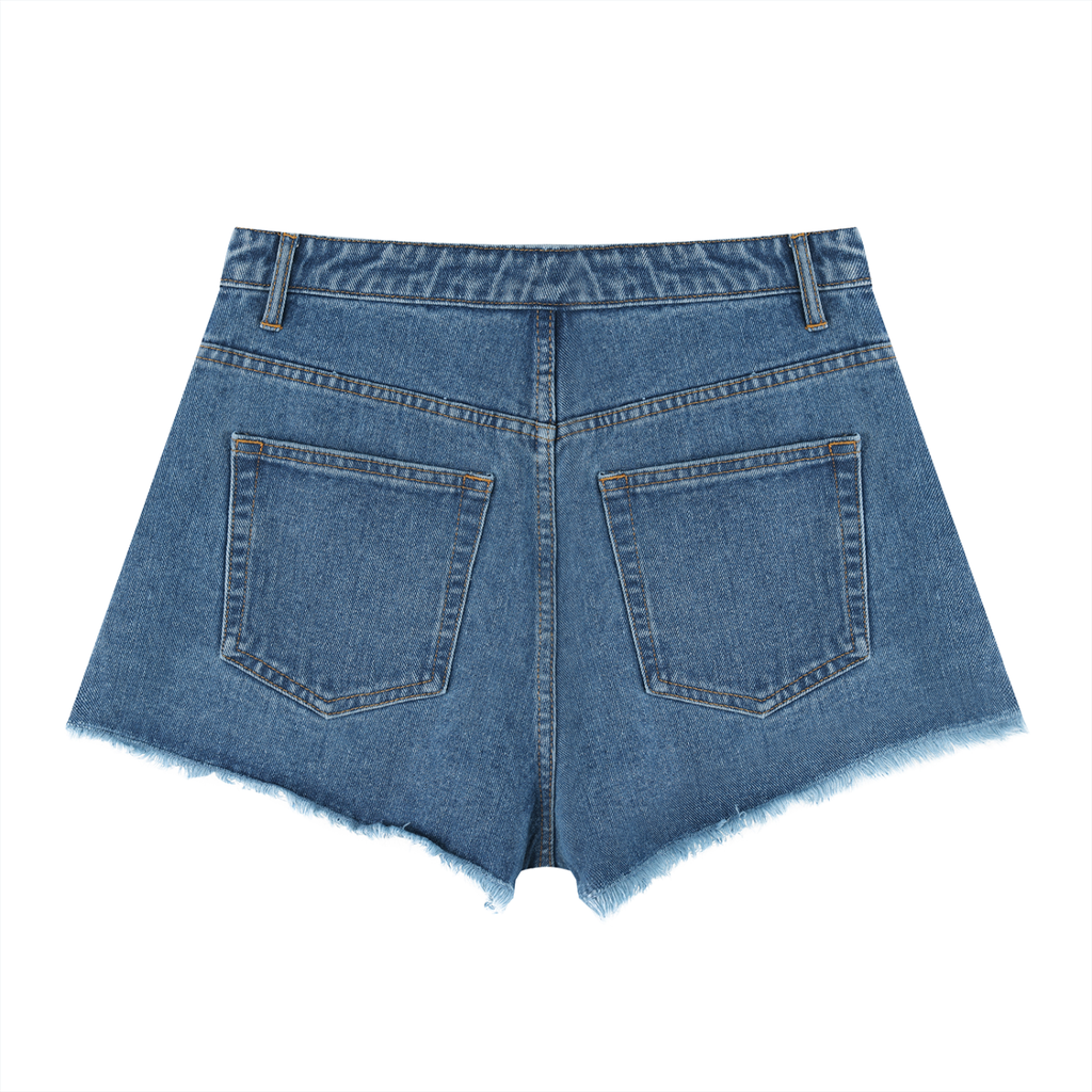 Vedoy,Collective,Collection,Co,Cotton,Women,Shorts,Summer,Denim,Black,Blue