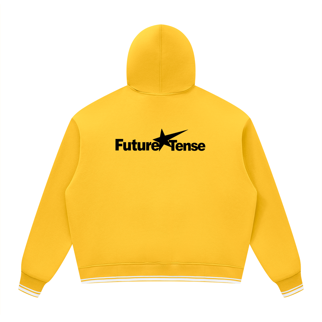 Unisex Oversized Color Block Fleece Hoodie