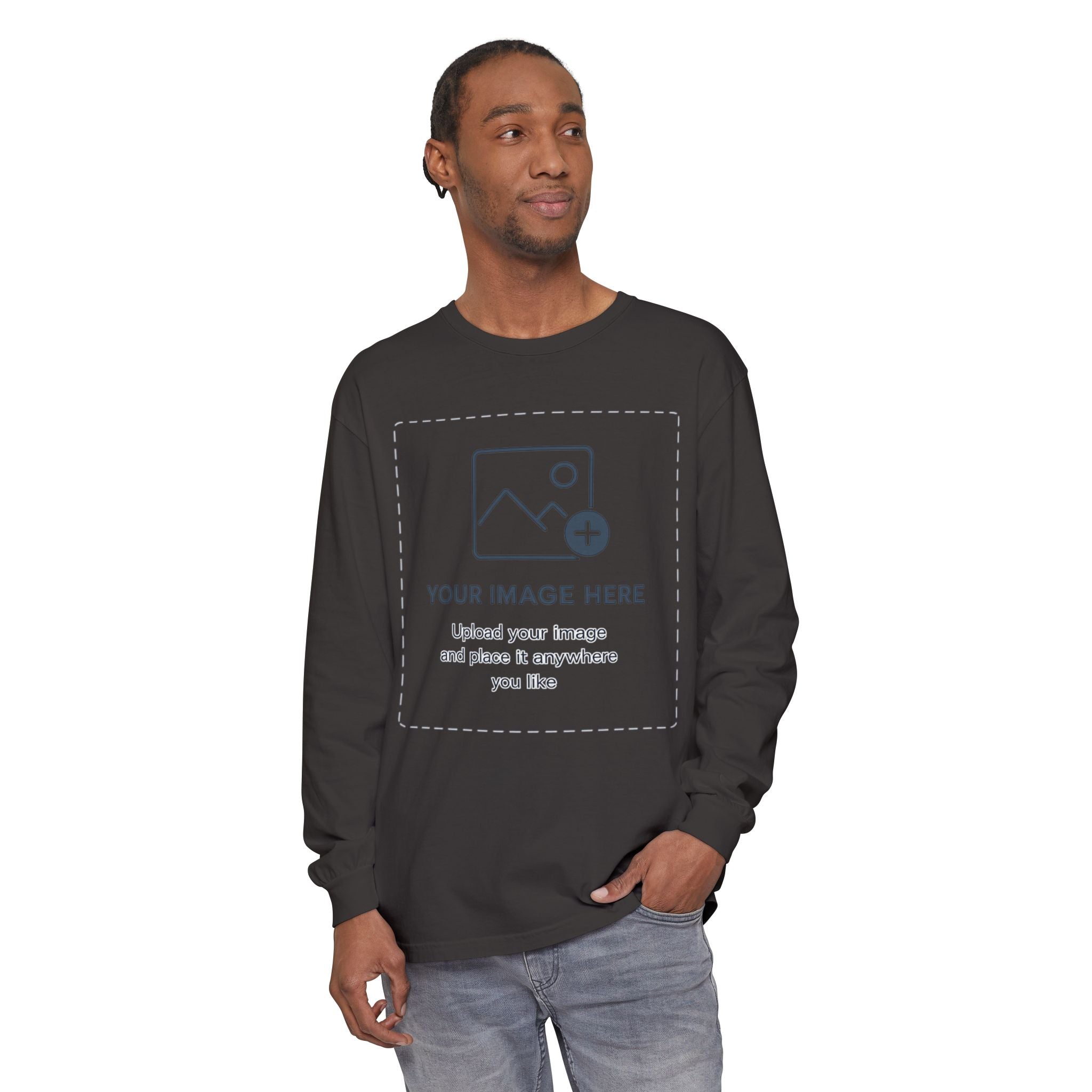 Custom Print - Unisex Garment-dyed Long Sleeve T-Shirt
