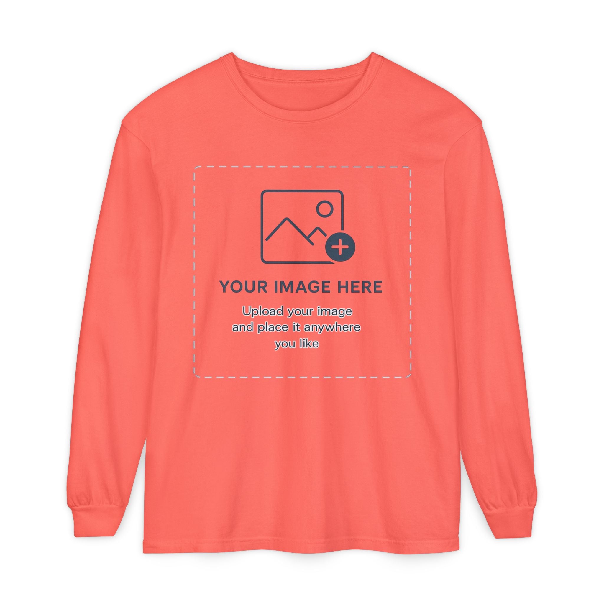 Custom Print - Unisex Garment-dyed Long Sleeve T-Shirt