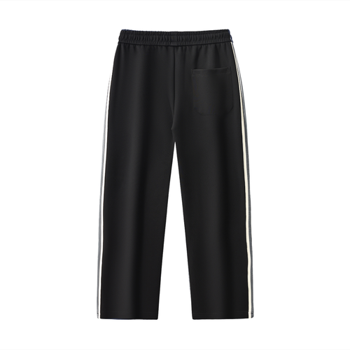 Kontrasterende sidestripe bukse med rette ben