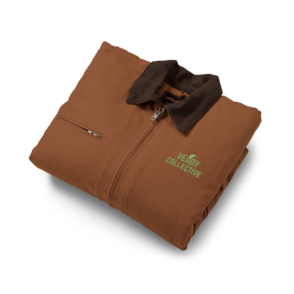 Work Jacket - Embroidered Logo Heavy-Duty Duck Cloth