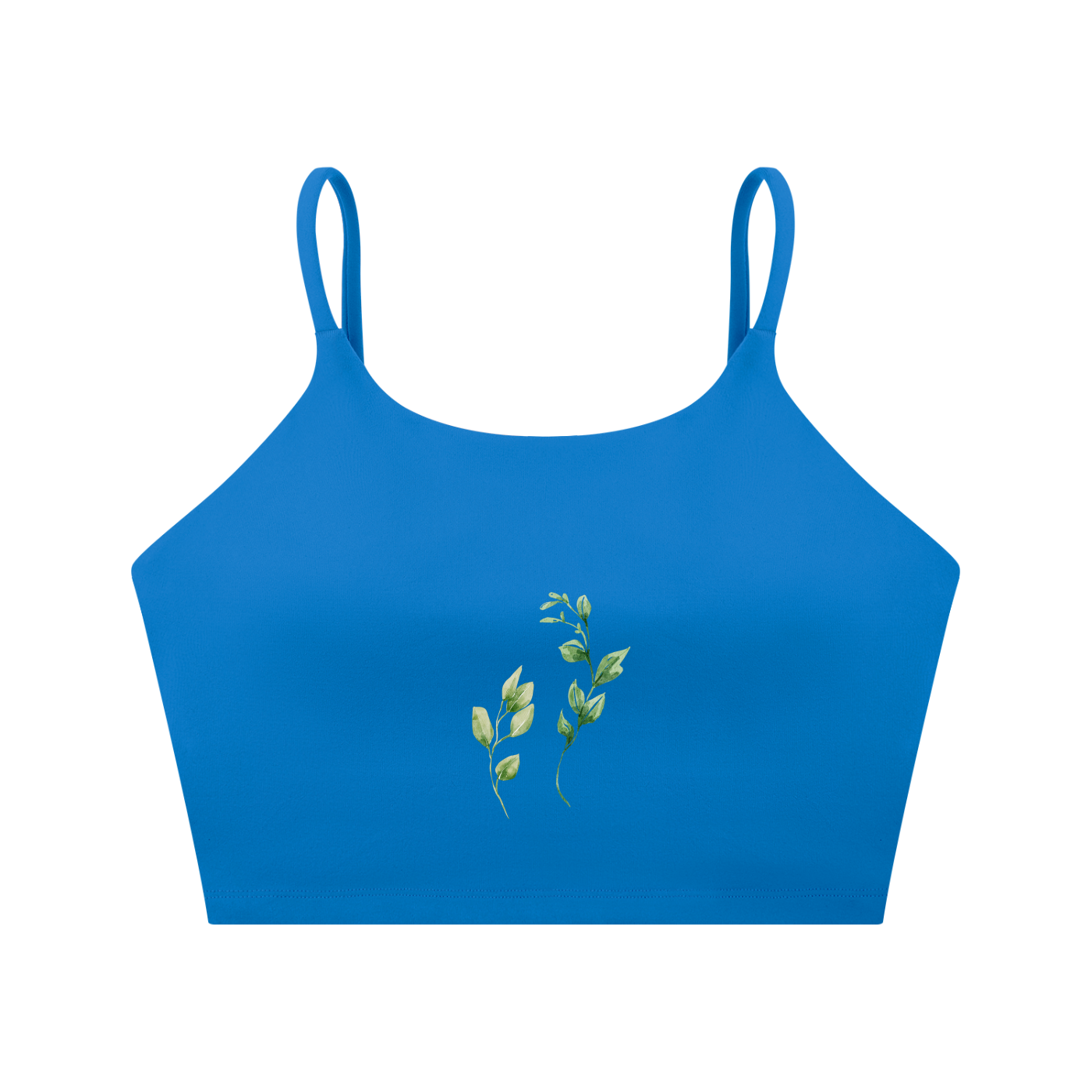 Spaghetti Strap Yoga Sports Bra - Leaf Collection