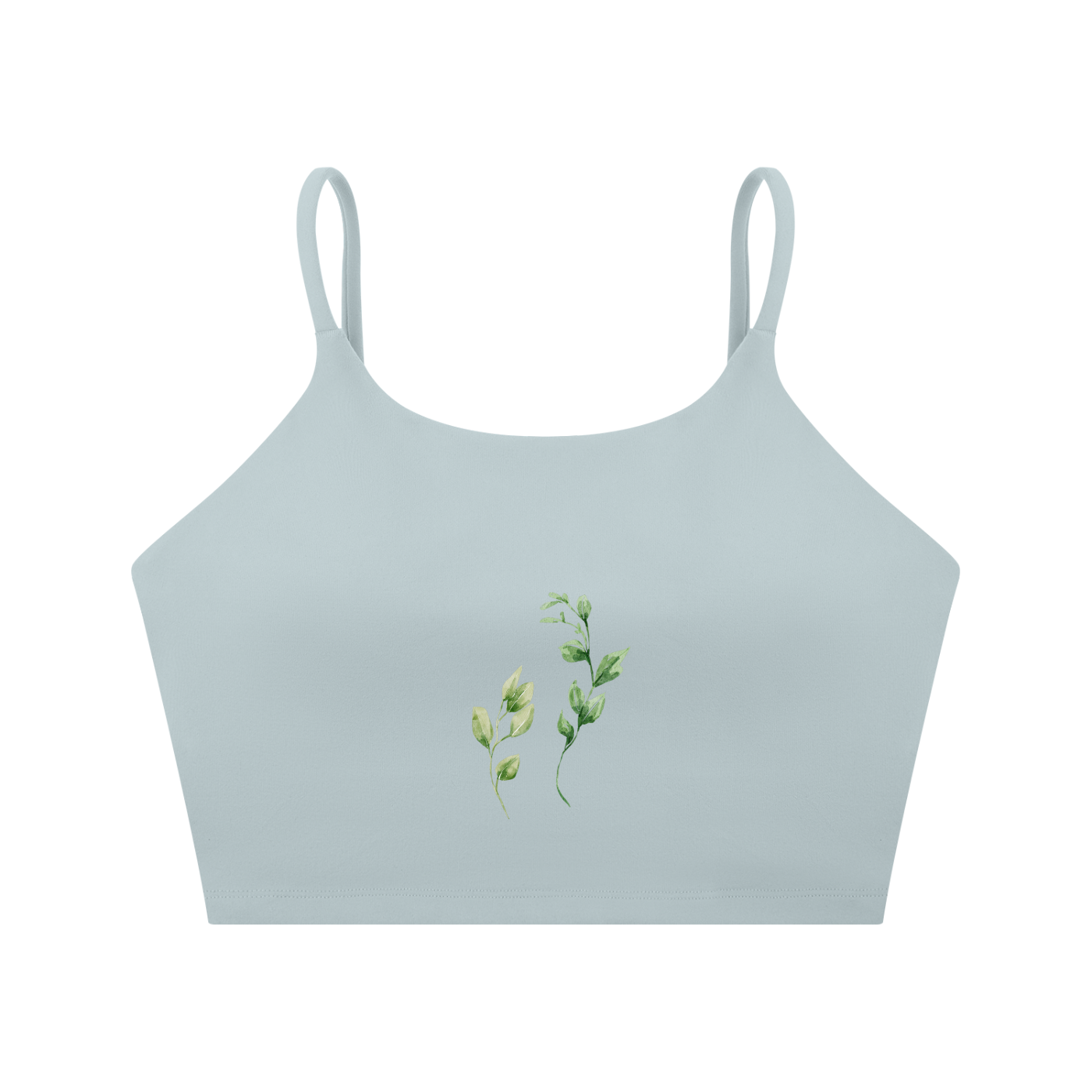 Spaghetti Strap Yoga Sports Bra - Leaf Collection
