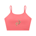 Spaghetti Strap Yoga Sports Bra - Leaf Collection