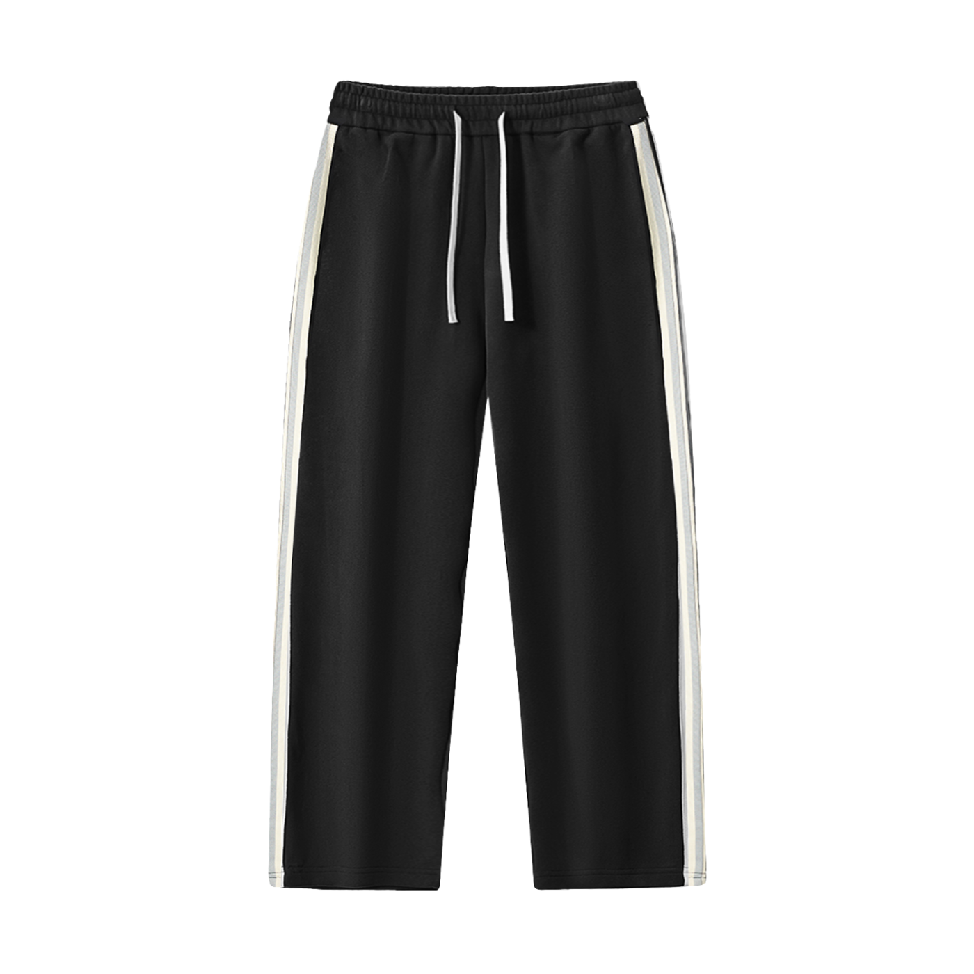 Kontrasterende sidestripe bukse med rette ben