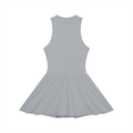 Ruched Sleeveless Full-Zip Dress