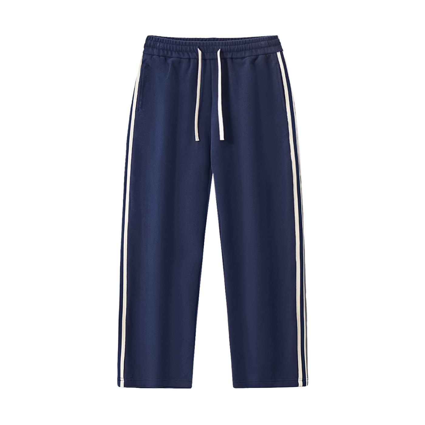 Kontrasterende sidestripe bukse med rette ben