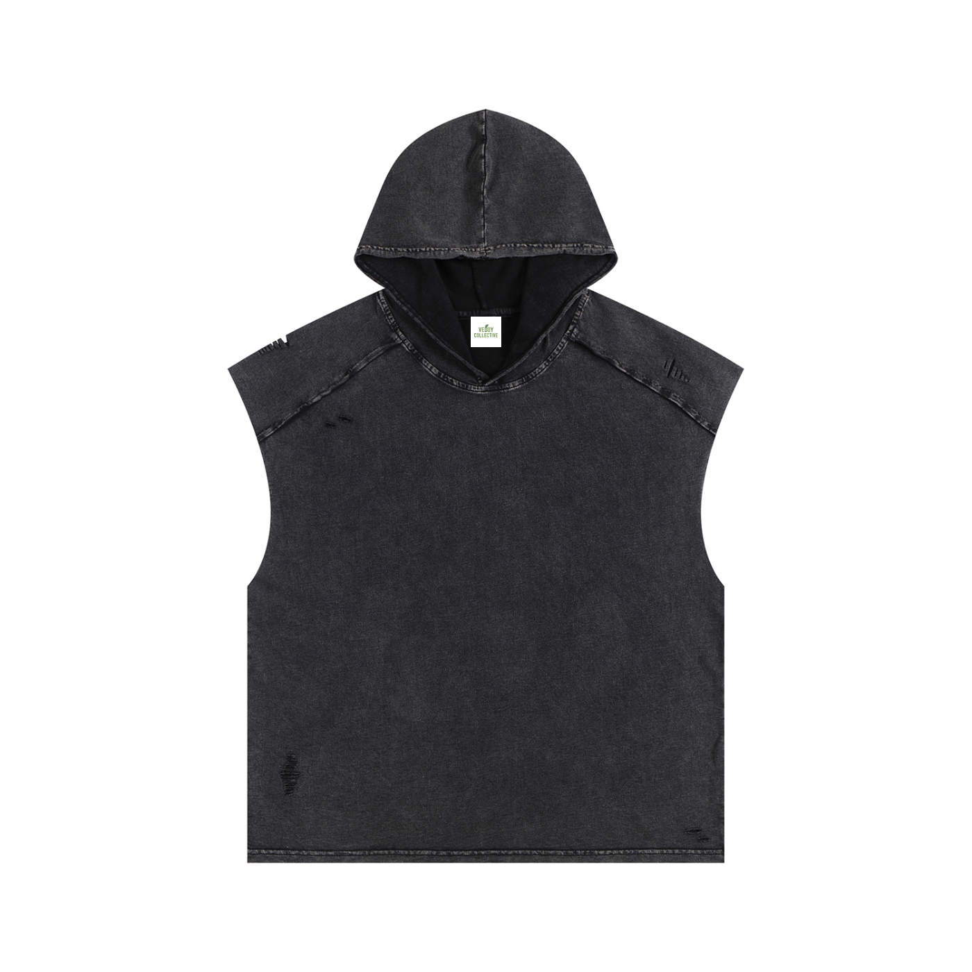 Vedoy Collective,100% Cotton,Tank Top,Snow Washed,Boxy,Hooded,Pure Cotton,Comfort,High-Quality,Unisex