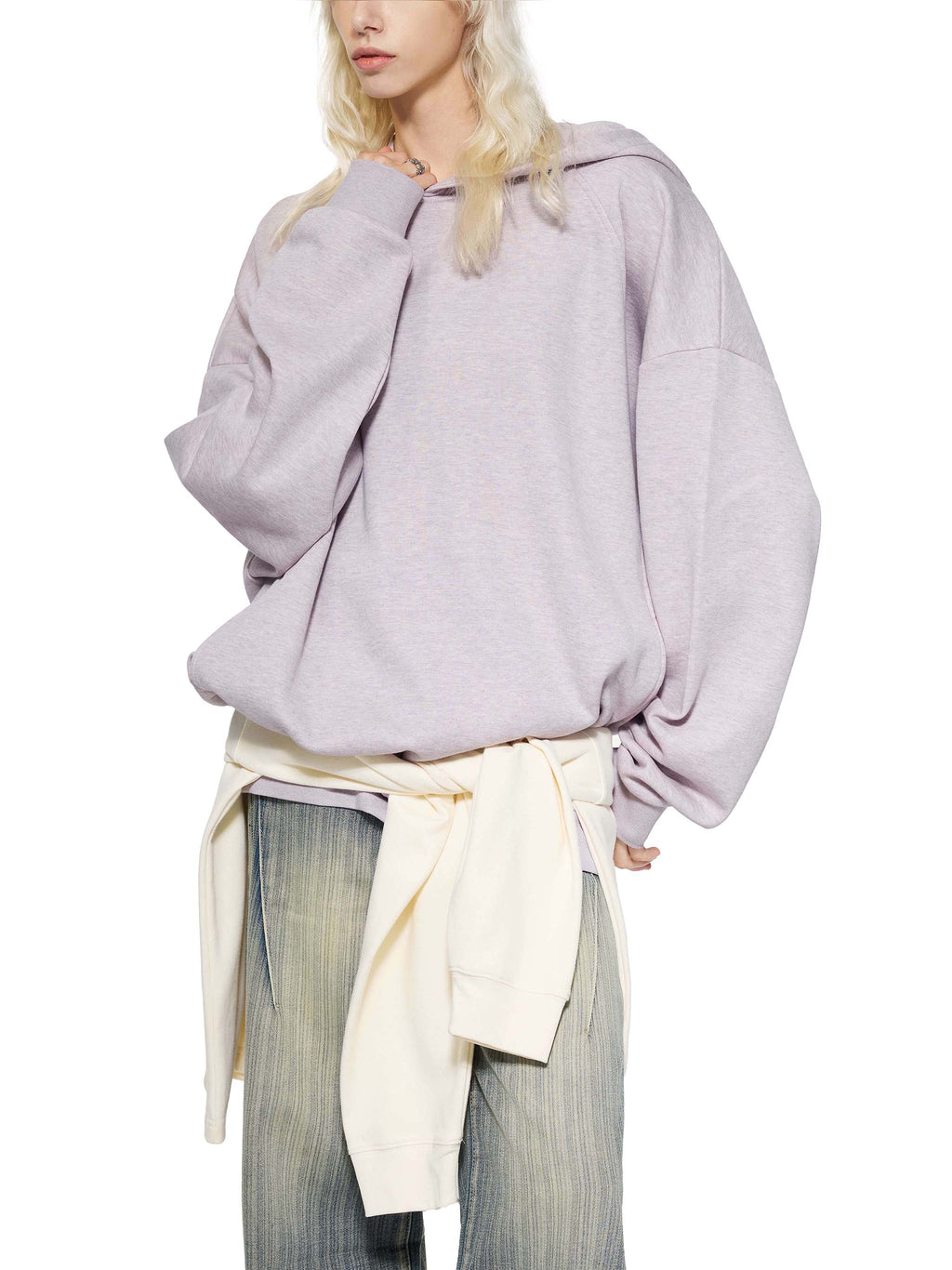 Essential Oversized Fleece Hoodie - Butterfly Flower