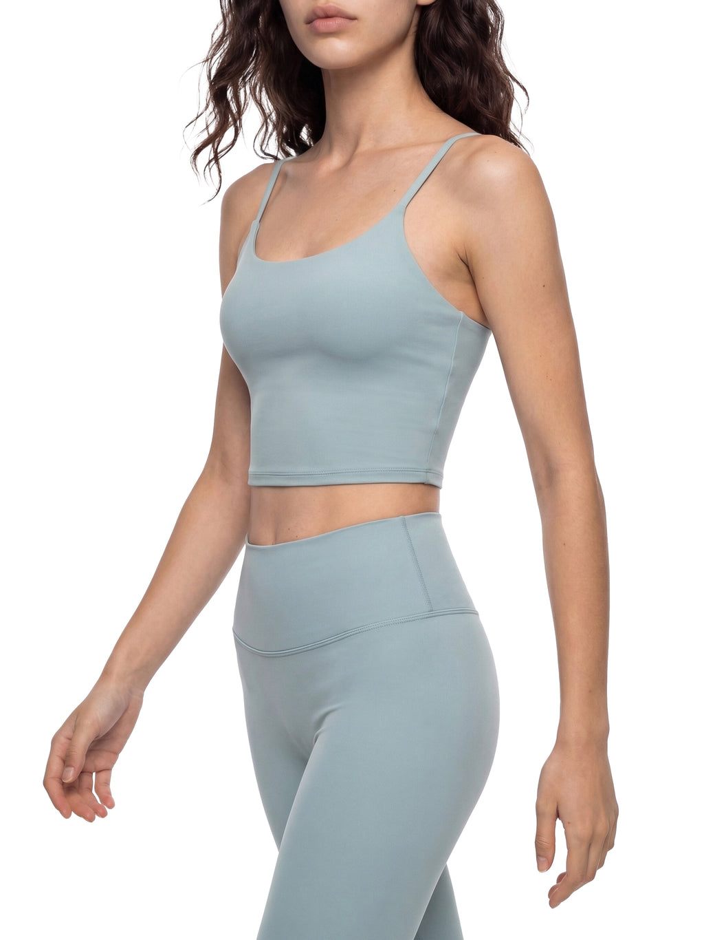 Spaghetti Strap Yoga Sports Bra - Leaf Collection