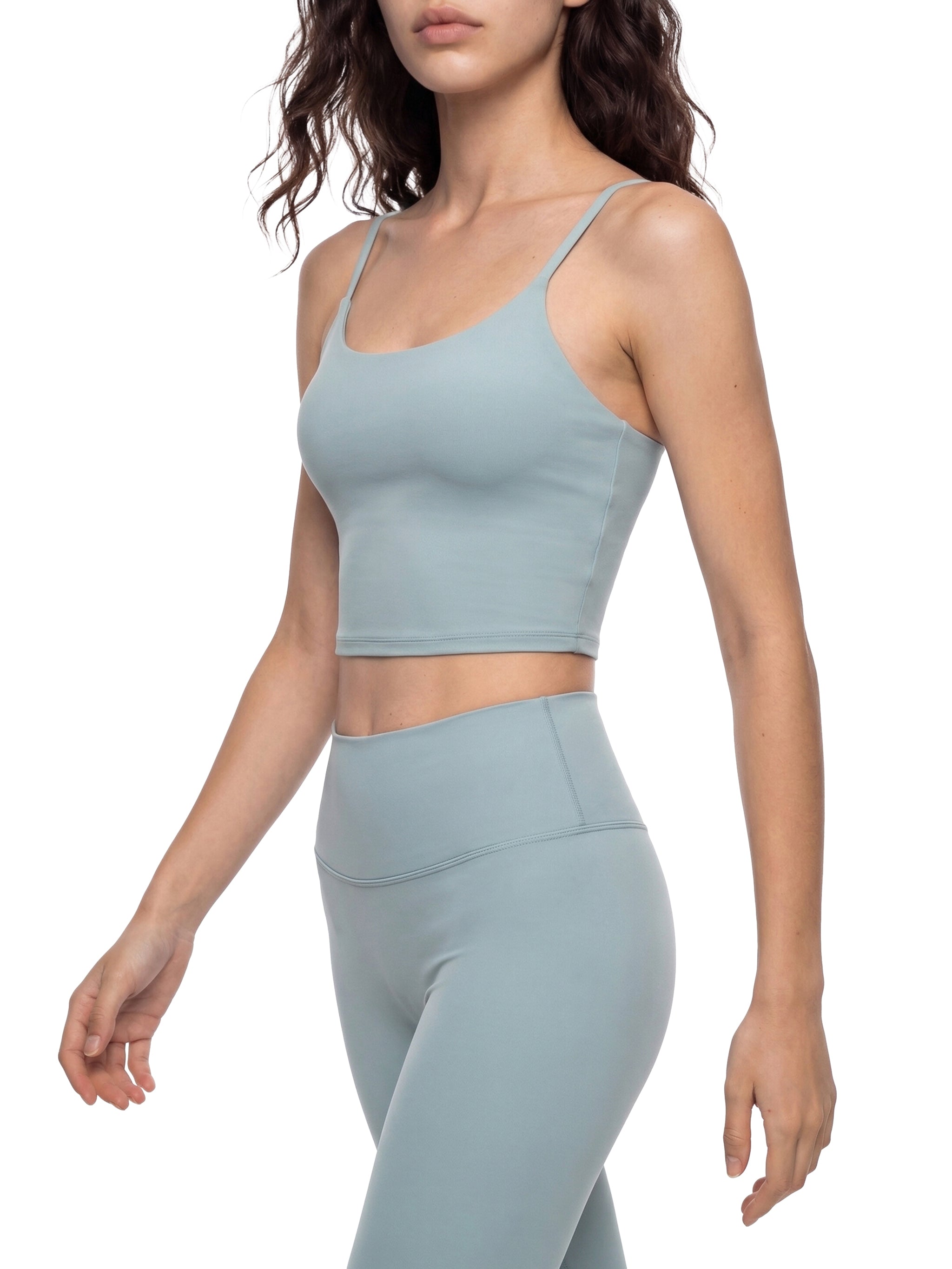 Spaghetti Strap Yoga Sports Bra - Leaf Collection