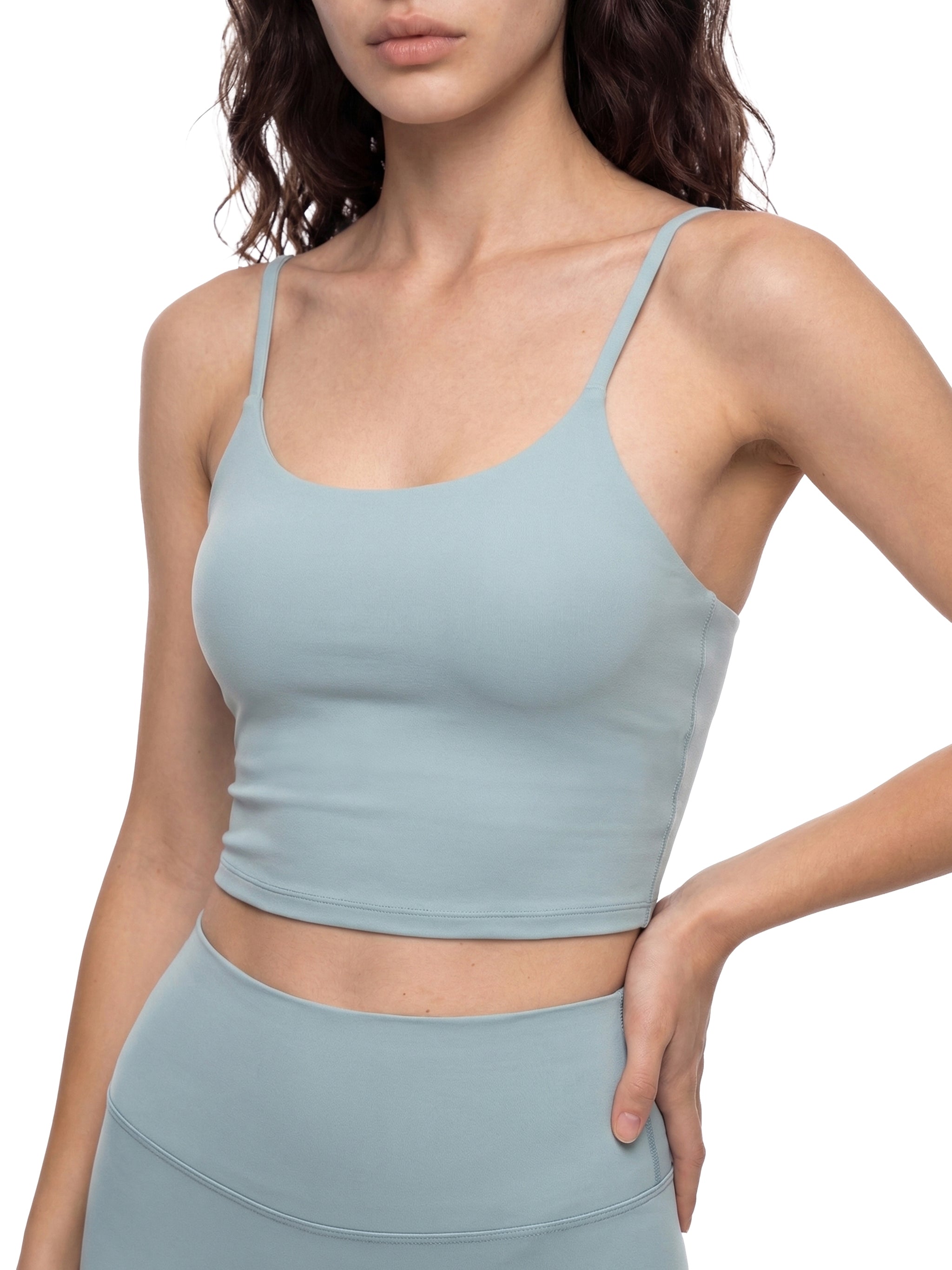 Spaghetti Strap Yoga Sports Bra - Leaf Collection