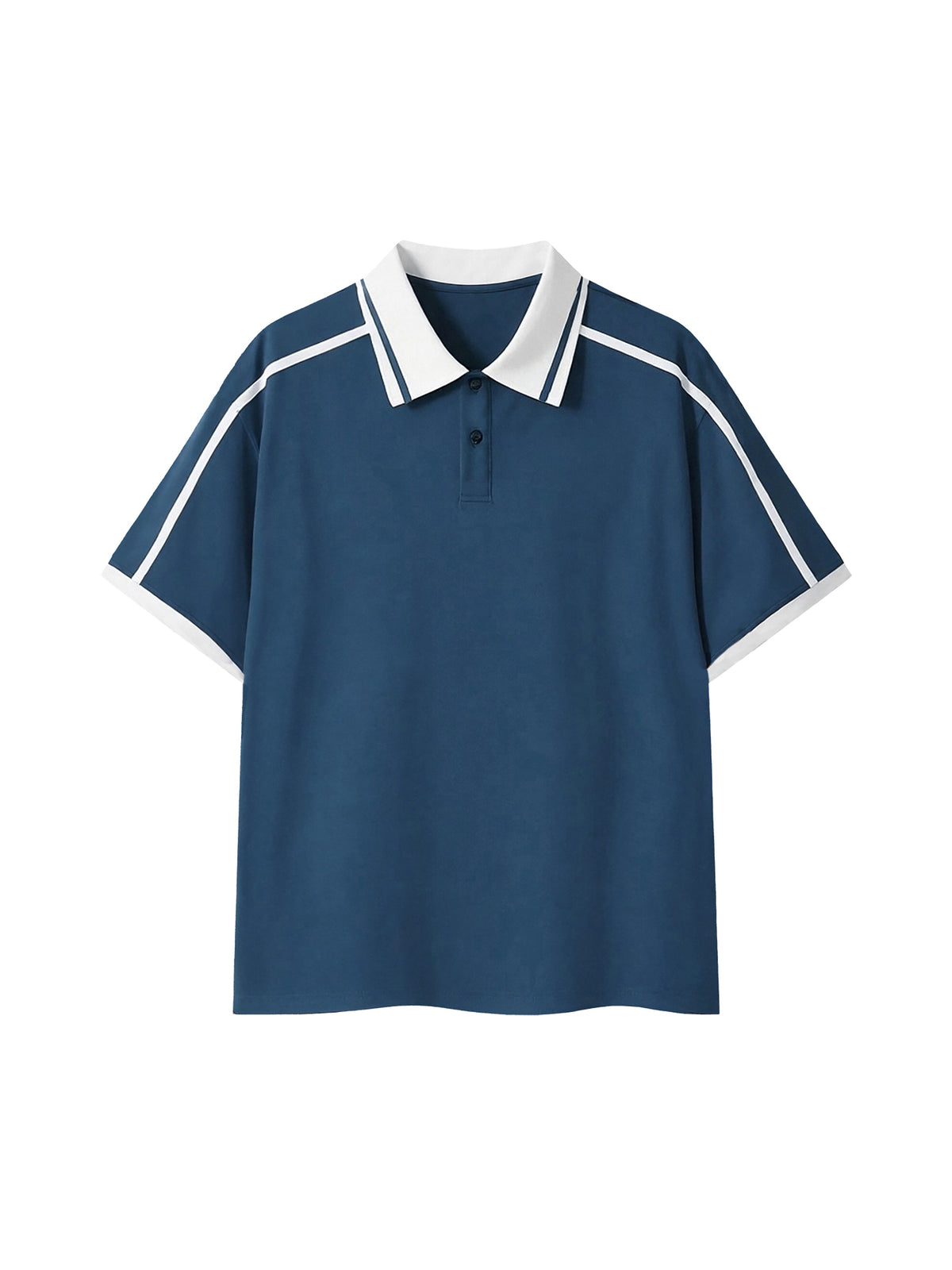 Unisex Contrast Piping Polo Shirt — blank garment reference